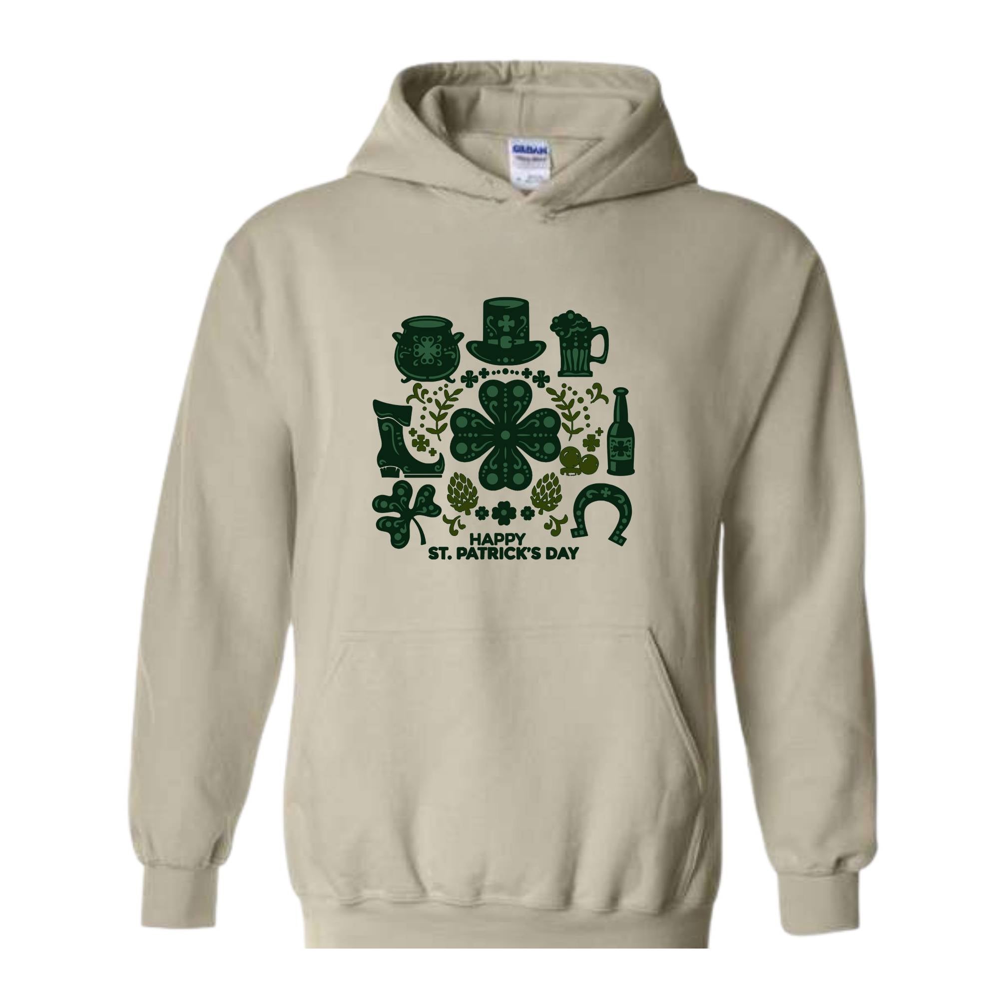 St Patricks Day Sweatshirt, Lucky Shamrock Sweater, Irish Green Sweater, Clover Pullover, Festive Sweatshirt