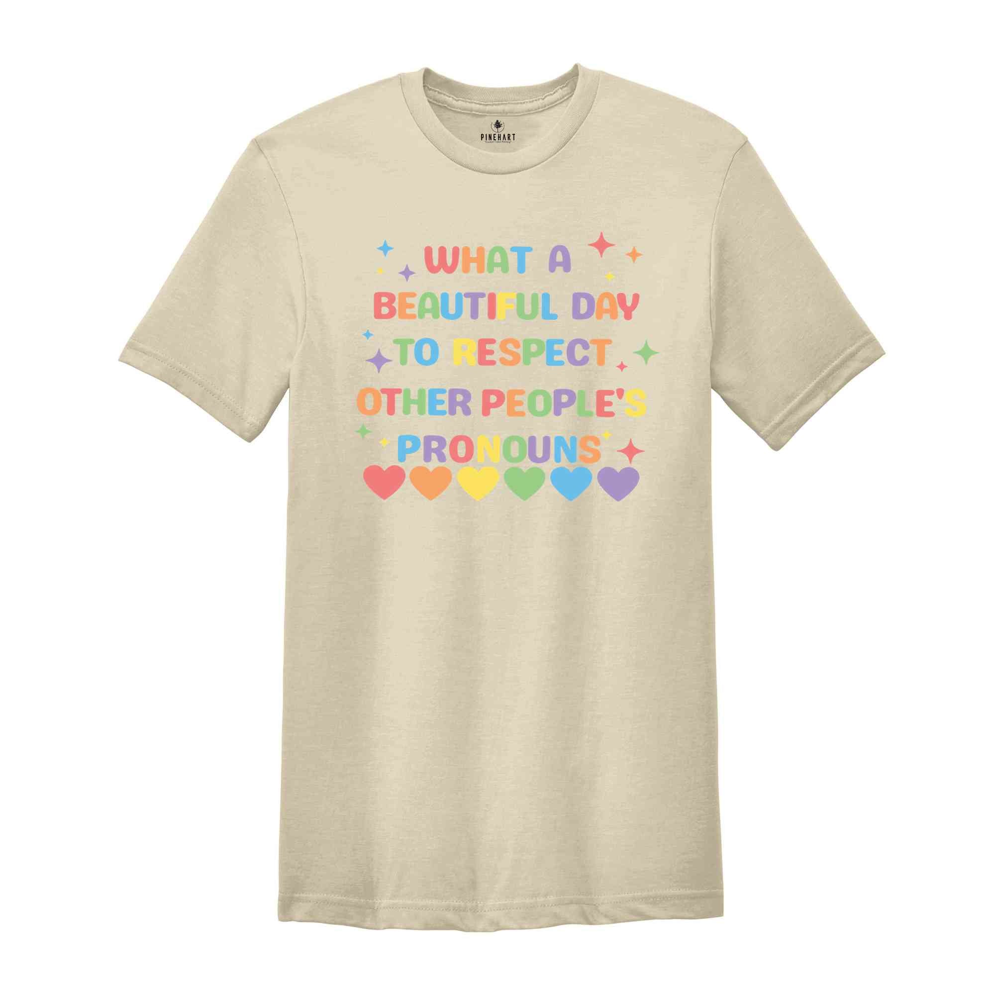 What A Beautiful Day To Respect Other People's Pronouns Shirt, Lgbtq Shirt, Equality Matters Shirt, Equality Tee, Gay Rights Shirt