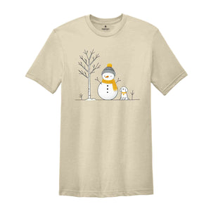 Christmas Snowman And Dog Shirt, Christmas Tree Shirt, Snowman Shirt, Dog Lover Christmas Shirt, Christmas Shirt, Snowman Shirt, Tree Shirt