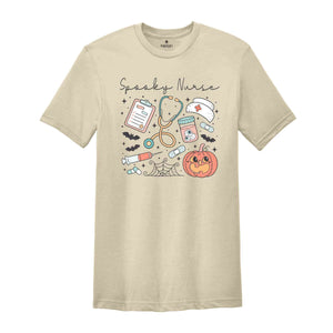 Halloween Spooky Nurse Shirt, Halloween Shirt, Spooky Pumpkin Shirt, Halloween Party Shirt, Retro Halloween Shirt