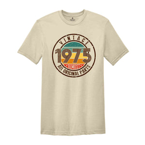 Vintage 1975 All Original Parts Shirt, 49th Birthday Shirt, 1975 Birthday Shirt, Retro 49th Birthday TShirt, 49 Years Birthday Shirt