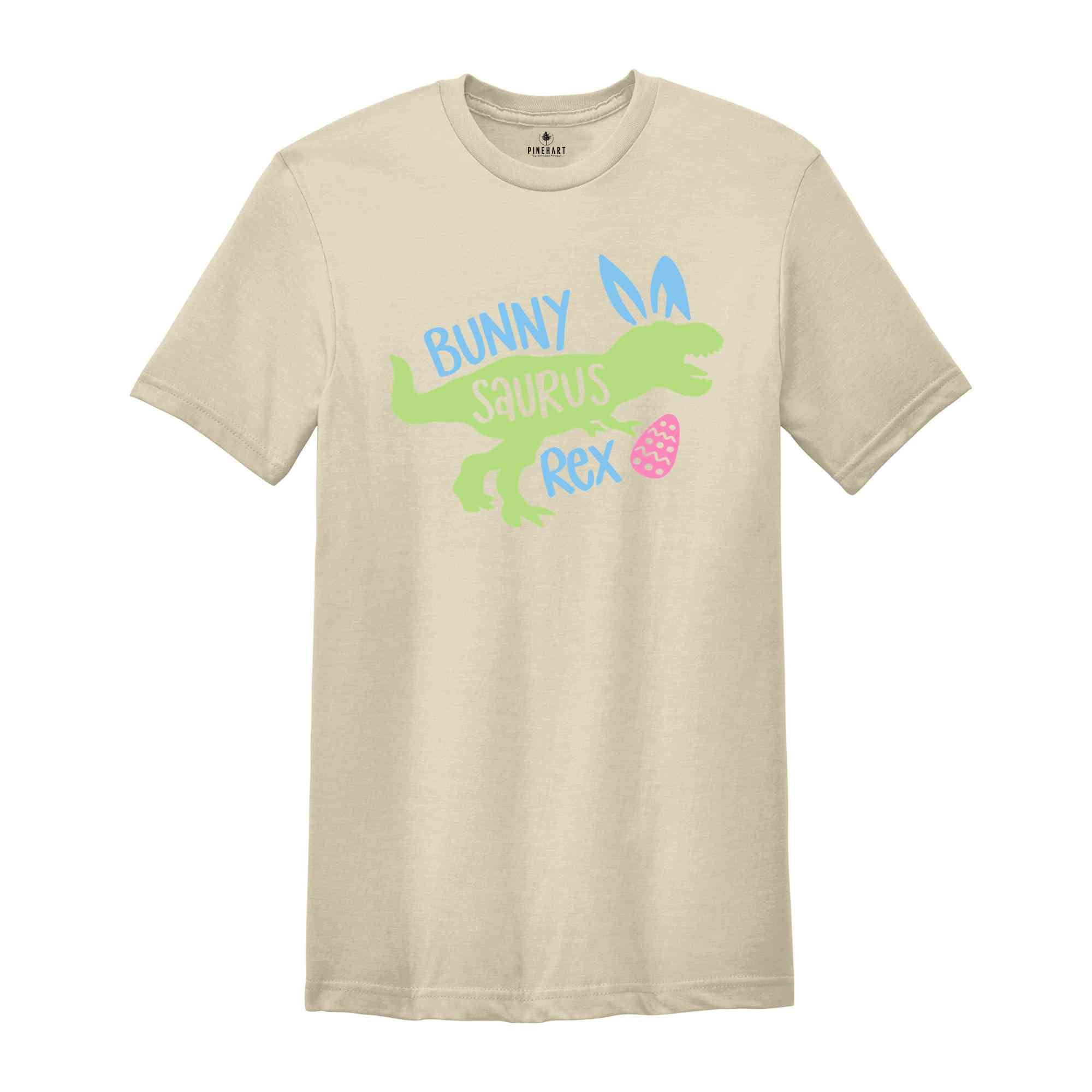 Bunny Saurus Egg Dinosaur T-shirt, Happy Easter Day Shirt, Trex Feast Tee, Spring Holiday, Dino Lover Gift, Dinosaur Easter Gift