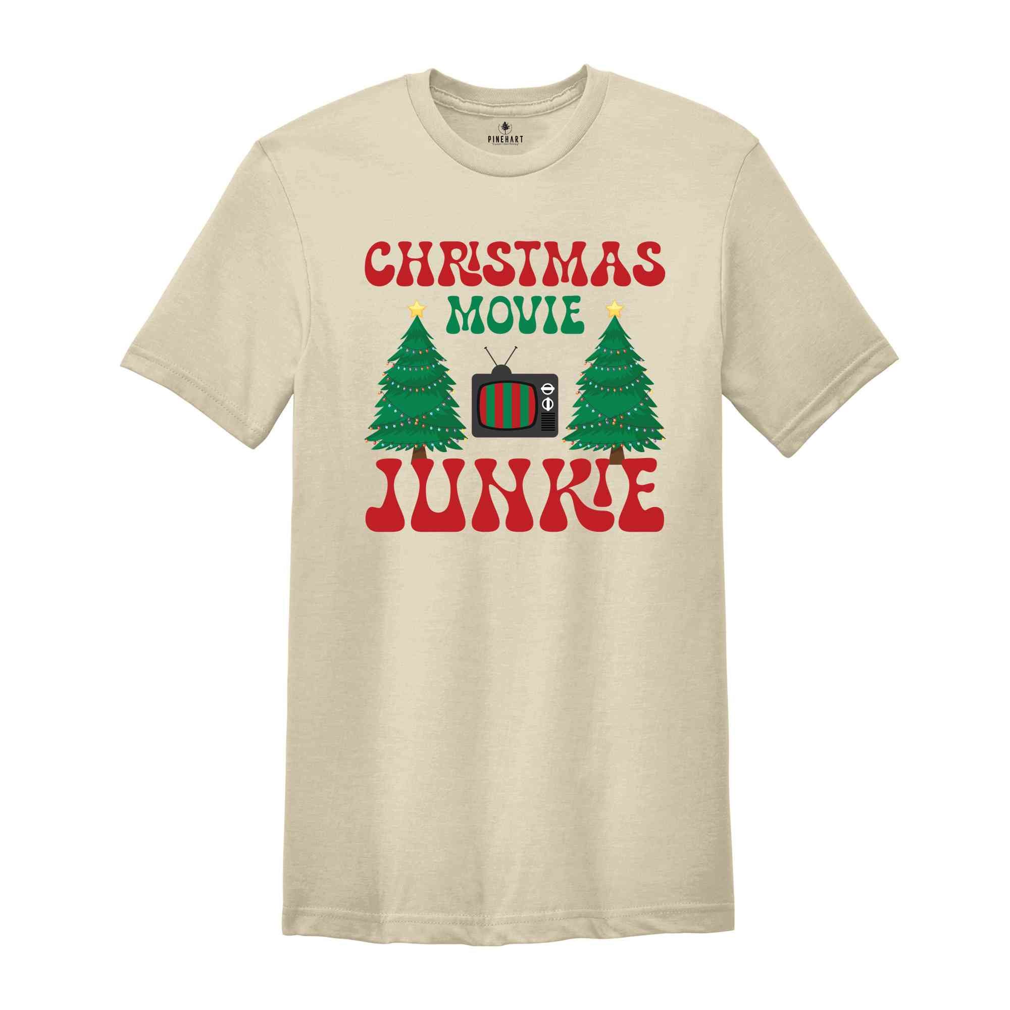 Christmas Movie Junkie Shirt, Retro Christmas Shirt, Christmas Shirt, Holiday Shirt, Vintage Christmas Shirt