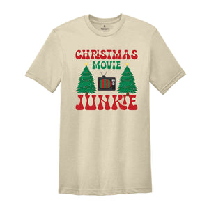 Christmas Movie Junkie Shirt, Retro Christmas Shirt, Christmas Shirt, Holiday Shirt, Vintage Christmas Shirt