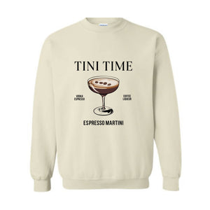 Tini Time Espresso Martini Shirt, Espresso Shirt, Espresso Martinis Shirt, Martini Shirt, Martini Lover Gift, Coffee Lover Shirt