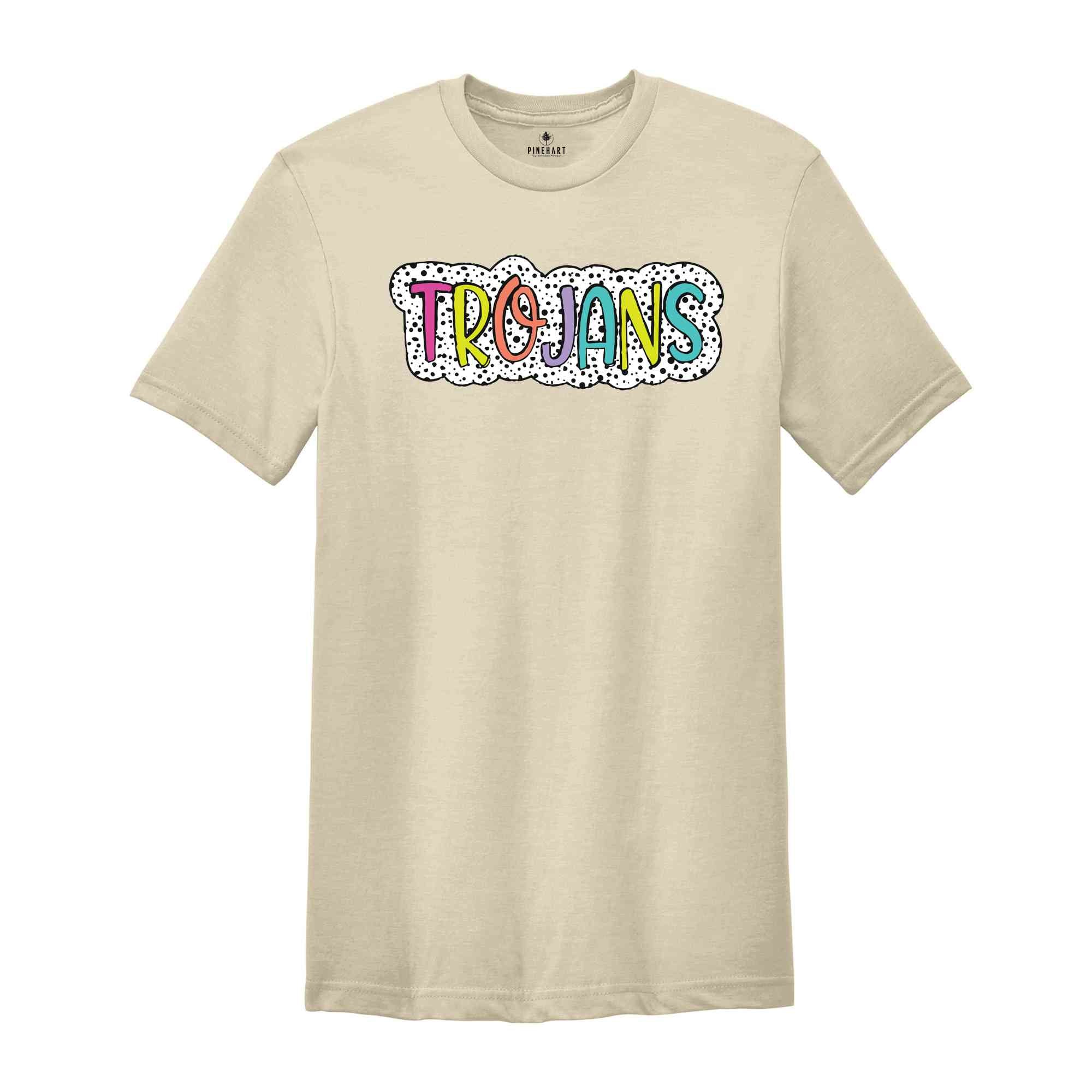 Trojans Team T-Shirt, Trojans Mascot Shirt, Trojans Fan Shirt, Football T-Shirt, Trojans Team Mascot