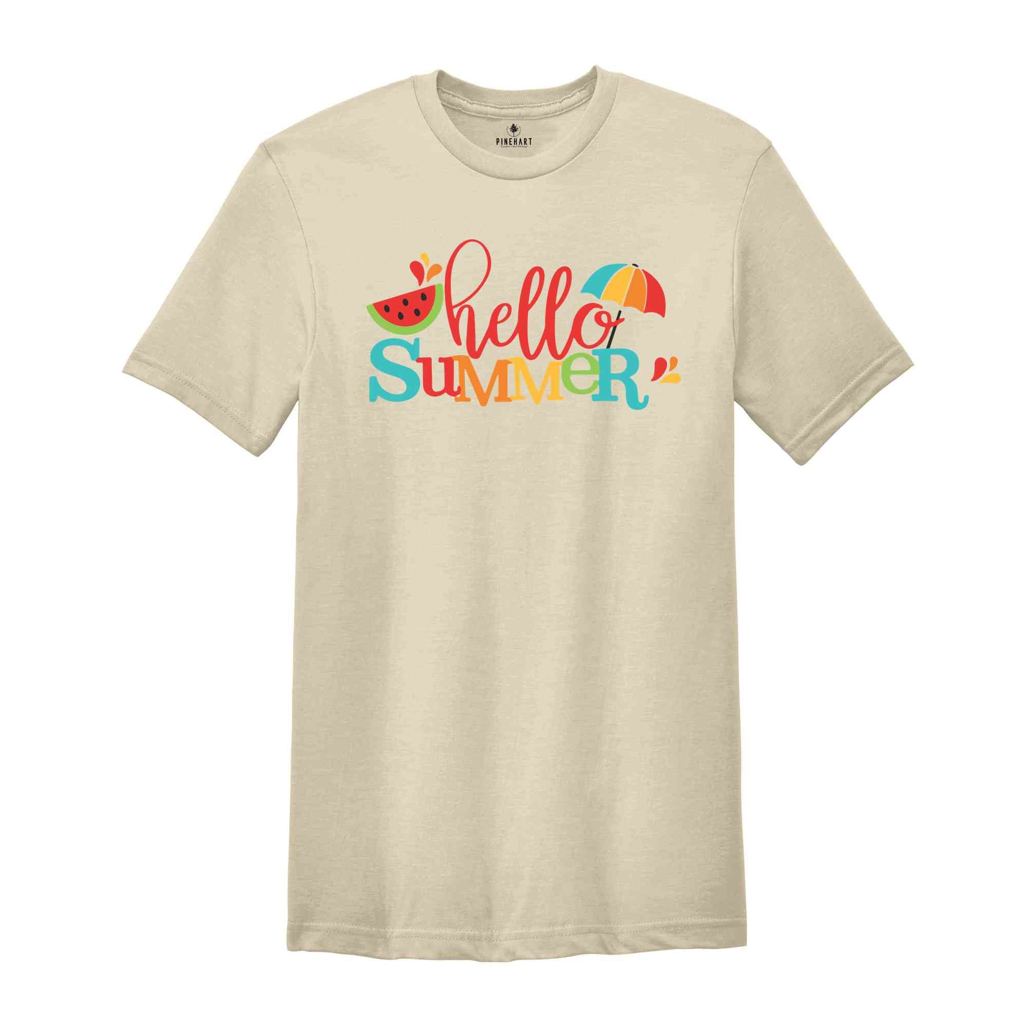 Hello Summer Watermelon T-shirt, Beach Shirt, Watermelon Shirt, Last Day Of School Shirt, Teacher Shirt