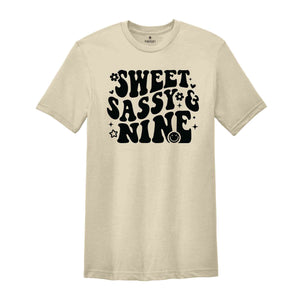 Sweet Sassy Nine Shirt, Birthday Girl Shirt, Cute Birthday Shirt, Tie Dye Shirt, Birthday Party Shirt Girl, Birthday Gift, Kids Tshirt