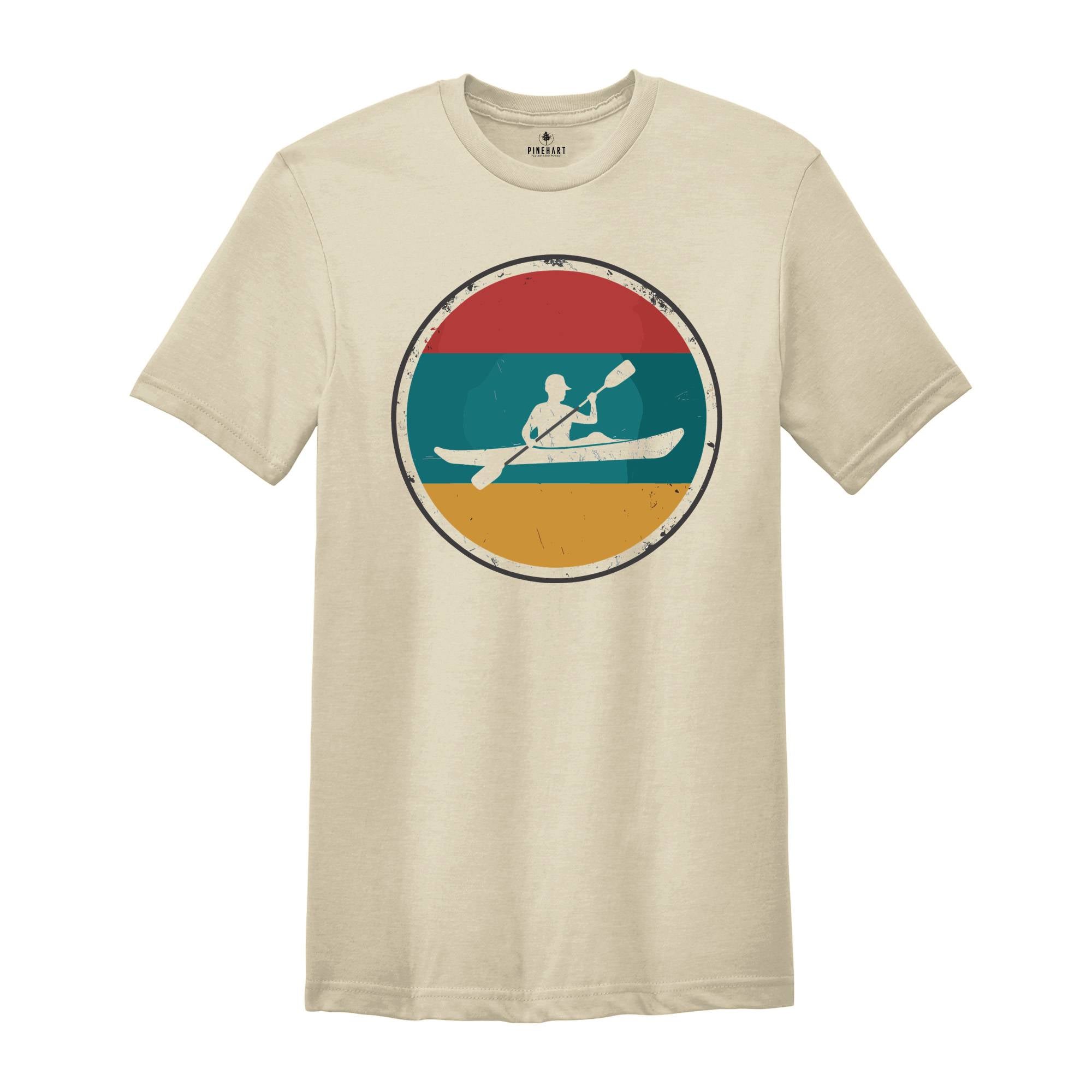 Retro Kayak T-Shirt, Gift for Kayaker, Canoe Shirt, Adventure Shirt, Canoeing Kayaking Shirts, Nature Lovers Gift, Vintage Kayak Shirt Men