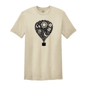 Hot Air Balloon T-Shirt, Art T-Shirt, Travel Lover T-Shirt, Explorer T-Shirt, Balloon Lover T-Shirt, Traveler T-Shirt, Flying Balloon Shirt