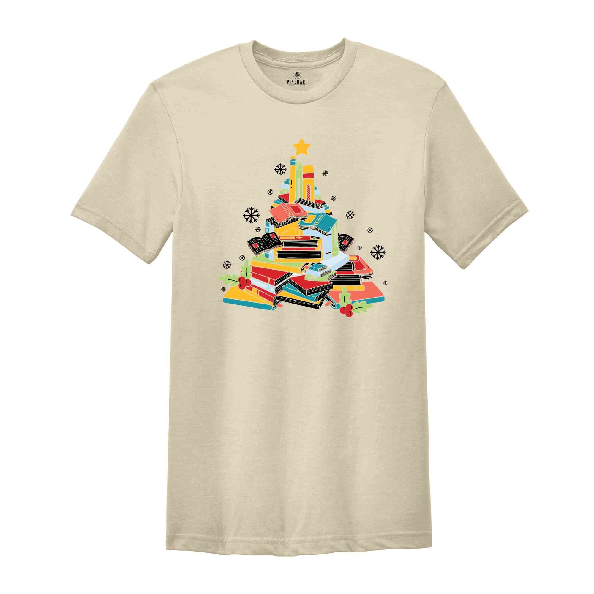 Books Tree Christmas Shirt, Christmas Library Squad, Bookworm Christmas Shirt, Gift for Teachers, Christmas Teacher SWeatshirt