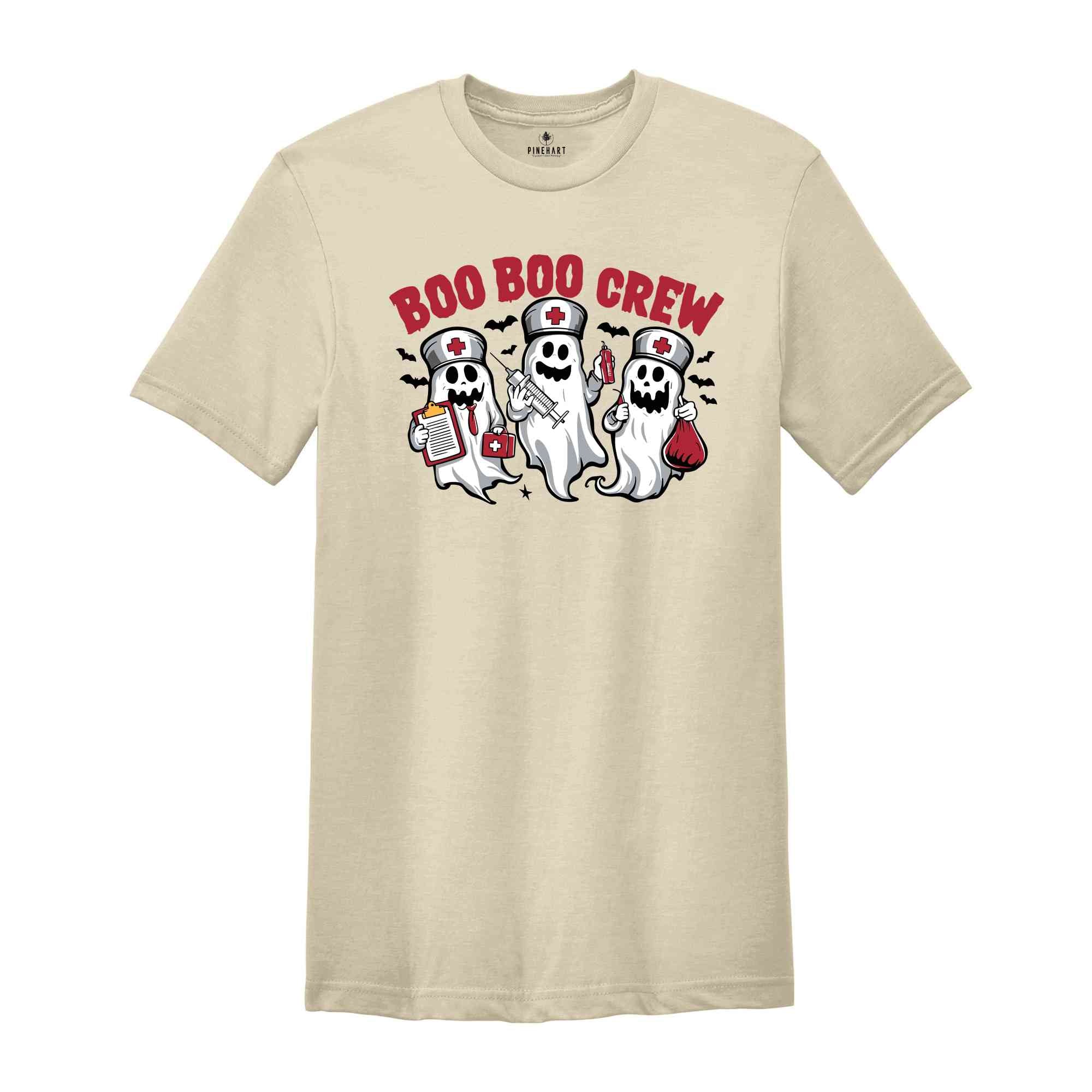 Boo Boo Crew Halloween Nurse T-Shirt, Boo Shirt, Halloween Shirt, Funny Halloween Shirt, Cute Nurse Shirt, Ghost Nurse Tee