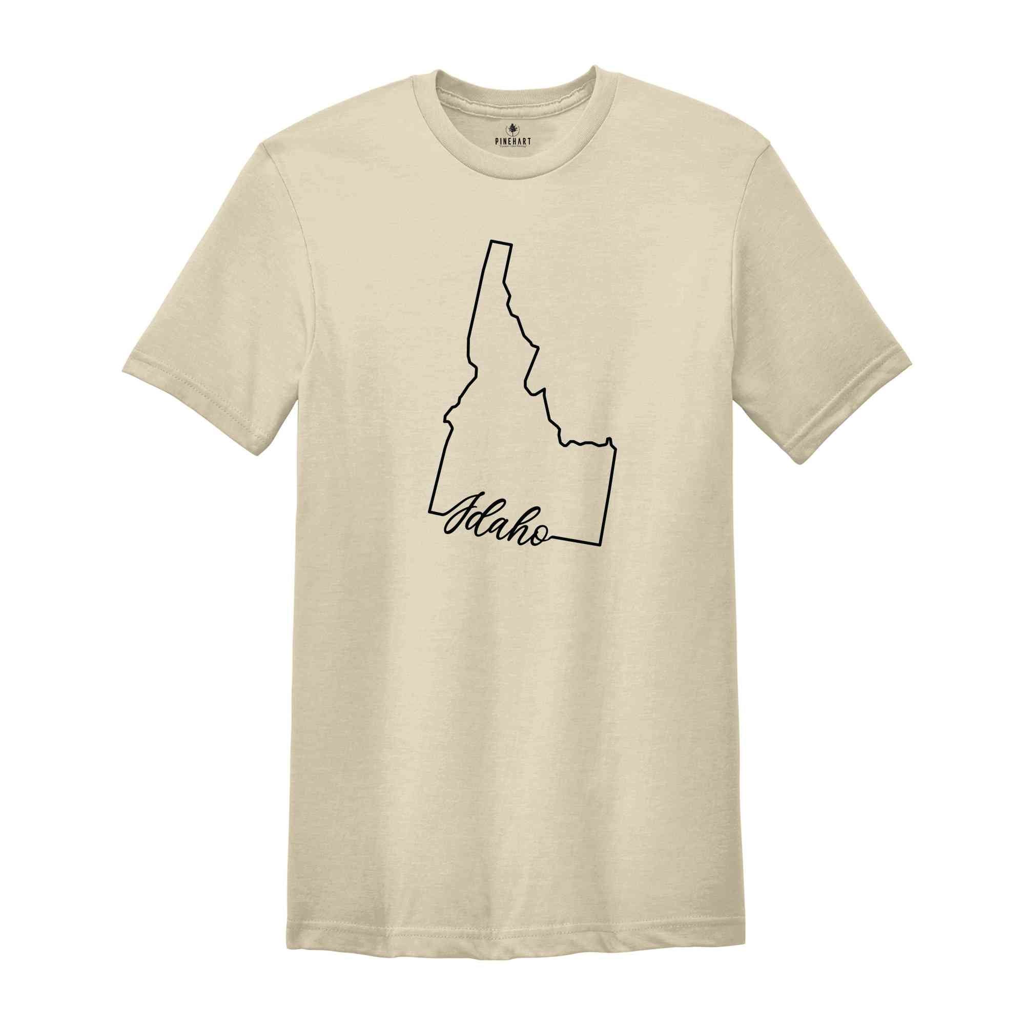 Idaho State Shirt, The USA State Shirt, Idaho USA Shirt, Idaho Map Outline Shirt, US Outline Shirt, United States Shirt