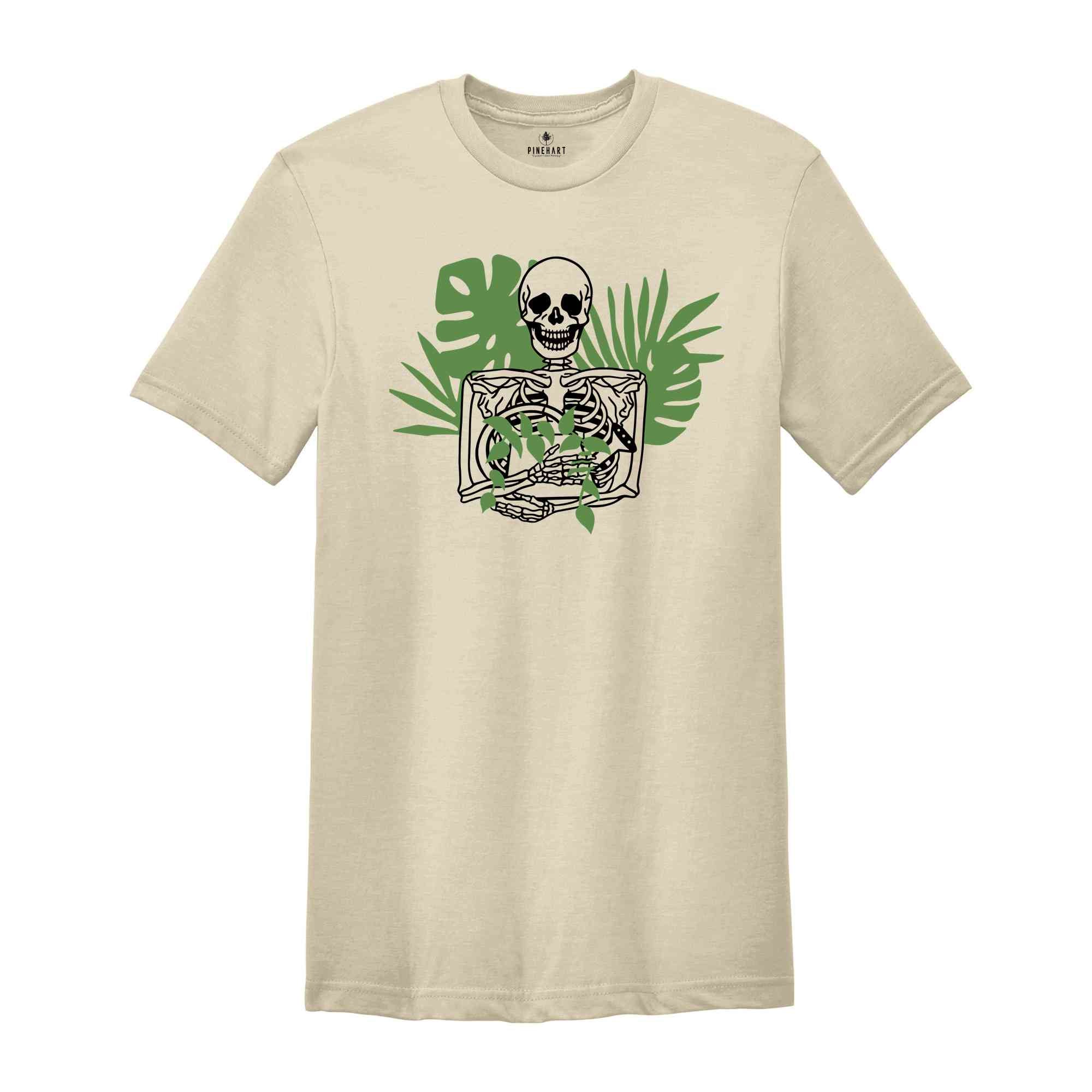 Skeleton Plant Lover Shirt, Gardening Shirt, Skeleton Gardener, Gift For Plant Lover, Plant Lover T-shirt, Floral Shirt, Plant Mom Gift