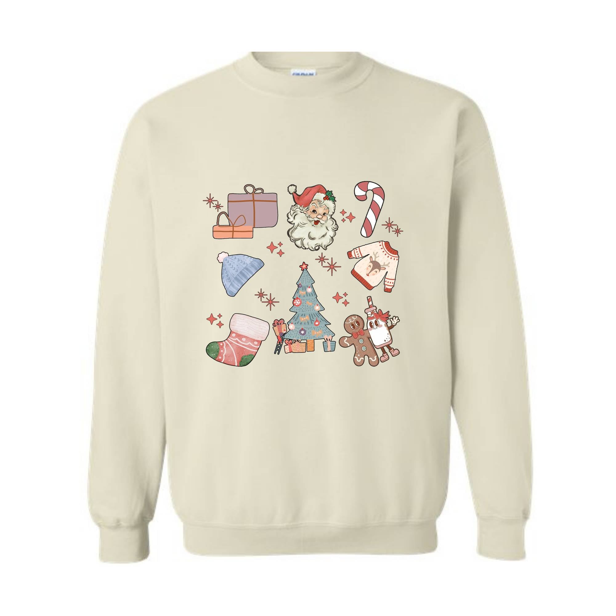 Retro Christmas Sweatshirt, Retro Christmas Stickers, Christmas Shirt, Christmas Gifts, Merry Christmas, Christmas Vibes