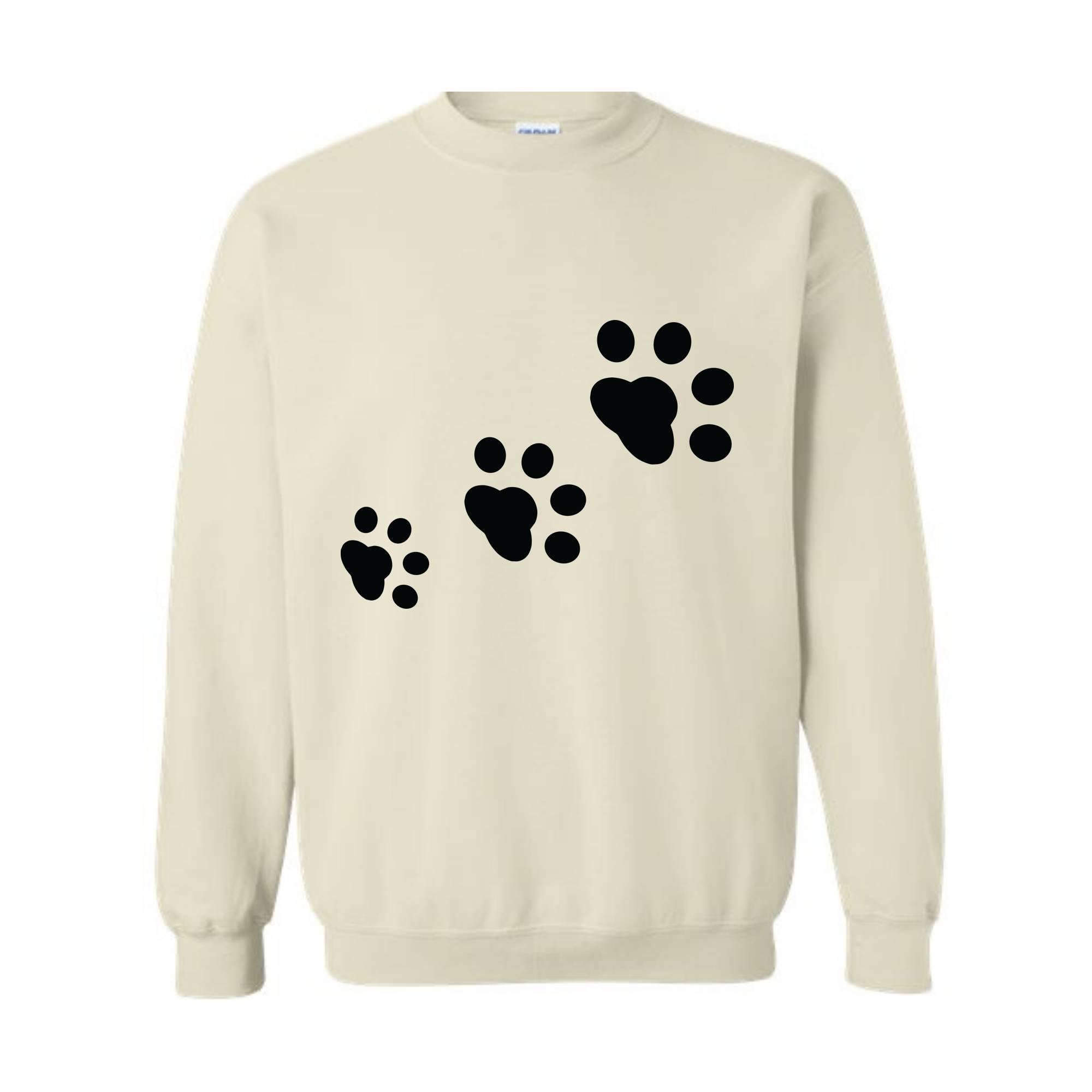 Custom Dog Name Sweatshirt, Dog Paws Sweater, Custom Dog Ears Sleeve Sweatshirt, Custom Pet , Pet Lovers Gift