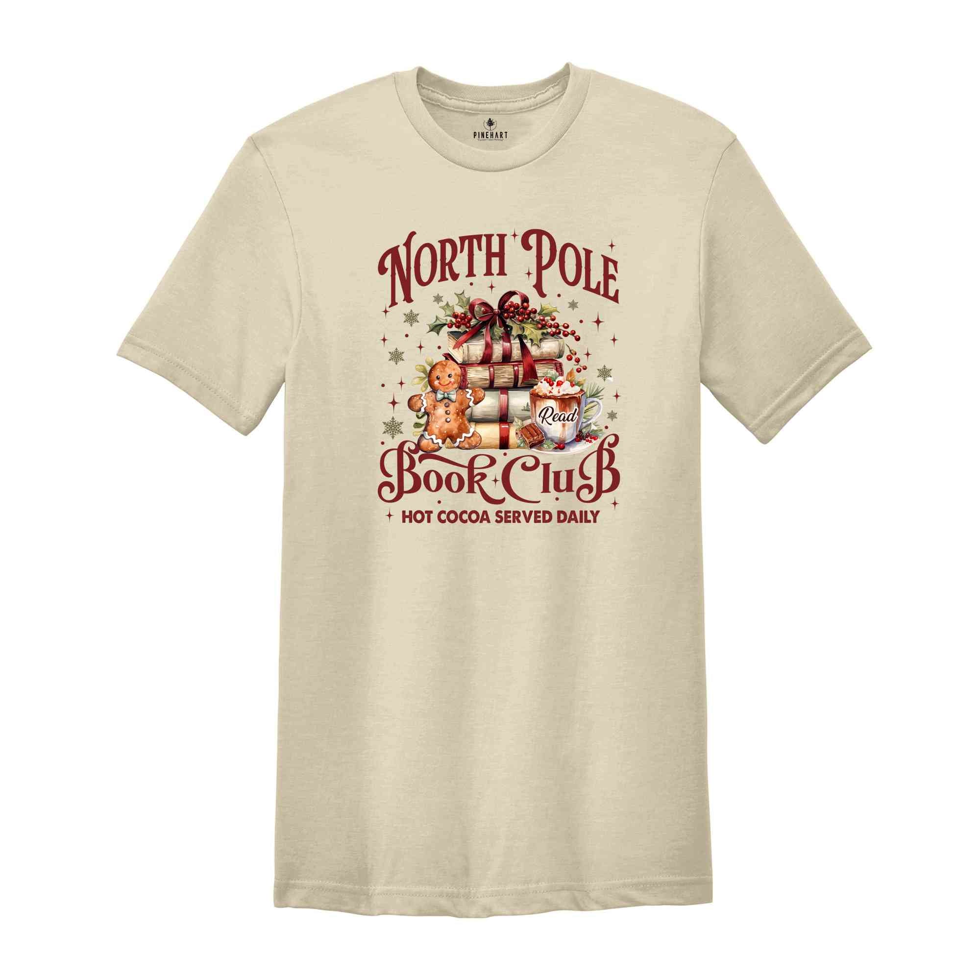 North Pole Book Club Shirt, Bookworm Christmas Shirt, Book Lover Christmas, Librarian Christmas, Bookish Shirt, Bookworm Gift