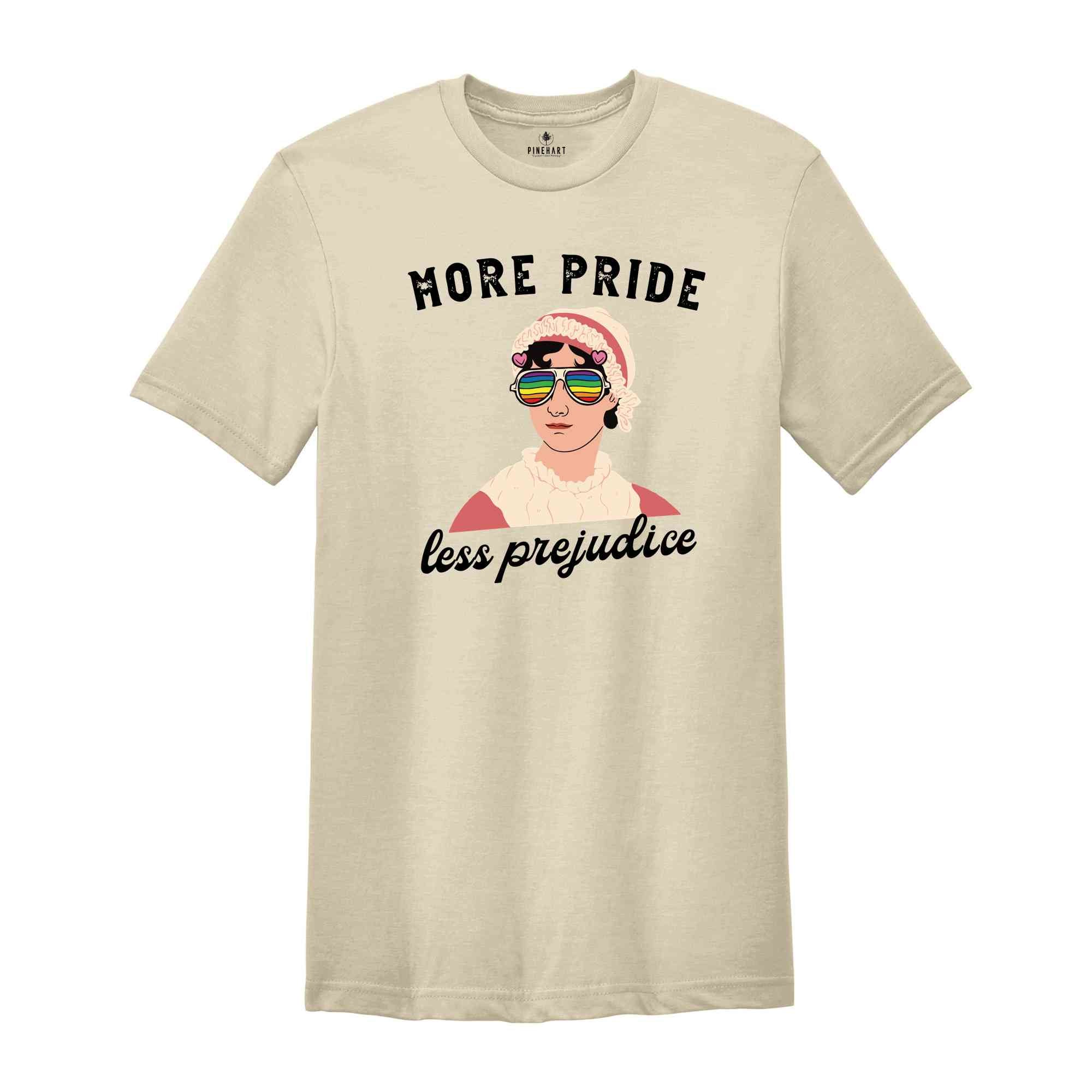 More Pride Less Prejudice Shirt, LGBTQ Tee, Groovy Pride Sweatshirt, Proud Ally T-Shirt, Pride Month Gift, Pride Ally Shirt