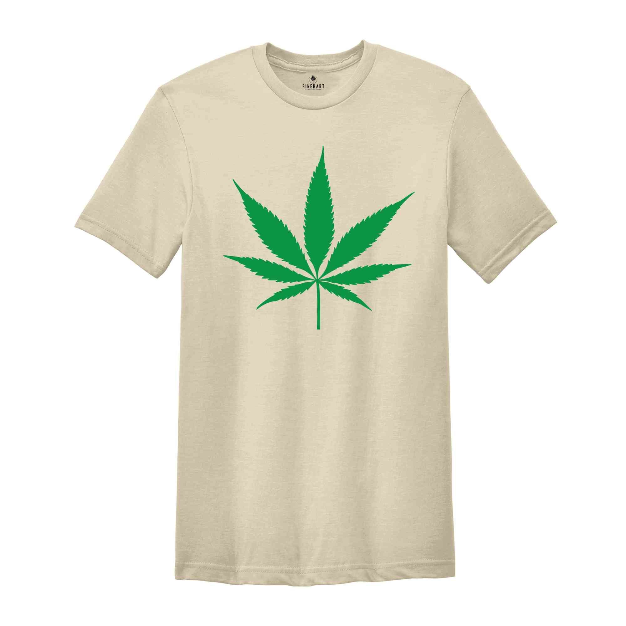 Weed Leaf Shirt, Marijuana Shirt, Stoner Shirt, Weed Pocket Shirt, Botanical Leaf Shirt, Leaf Tshirt, Garden Lovers Tee