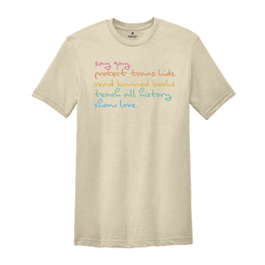 Say Gay Shirt, Gay Pride Shirt, Gay Shirt, Pride Ally Shirt, Trans Shirt, LGBT Shirt, Queer Shirt, Trans Pride, Protect Trans Kids