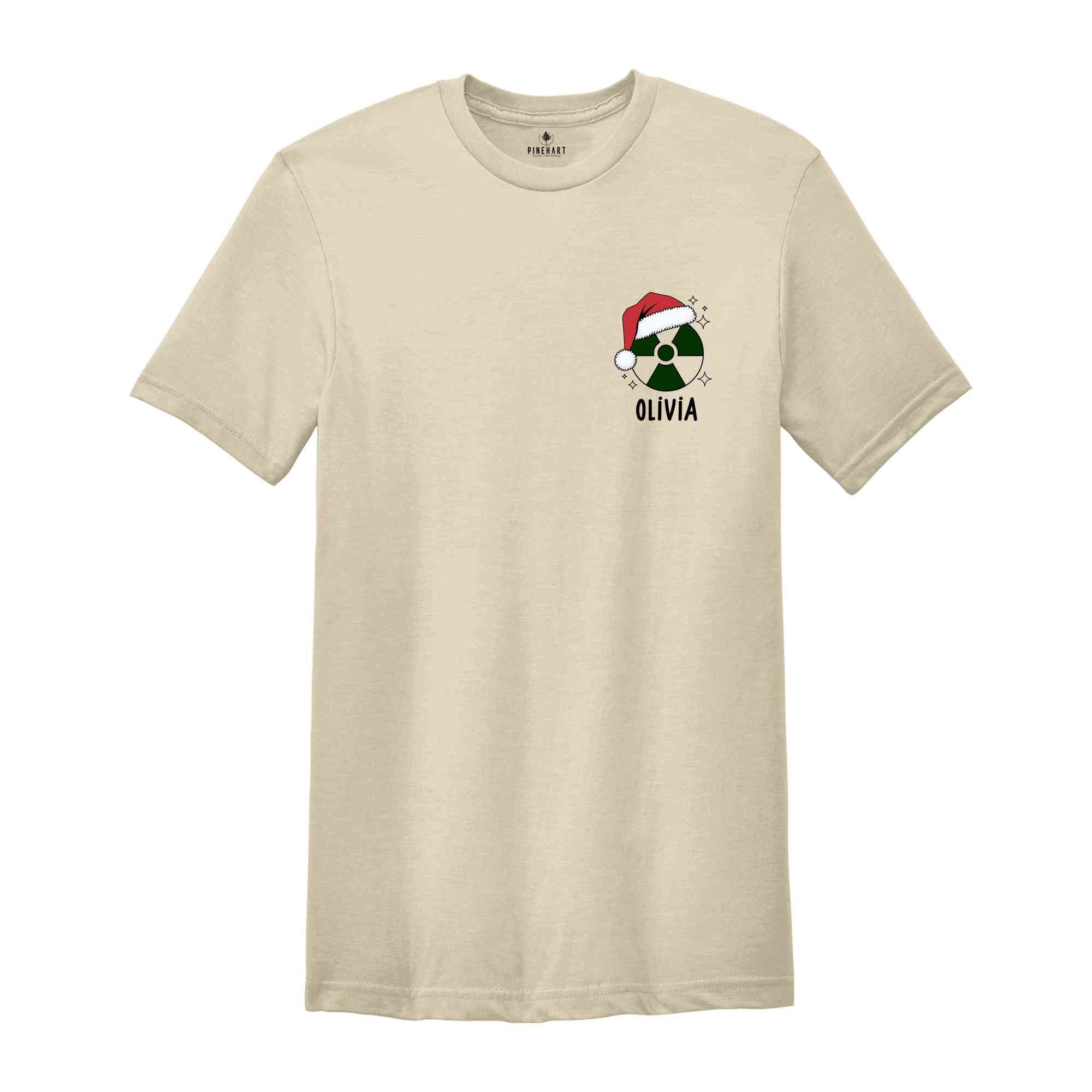 Tis The Season To Radiate Joy Radiology Shirt, Radiology Christmas Tee, Custom Name Shirt, Christmas Gift, Rad Tech Christmas Tees