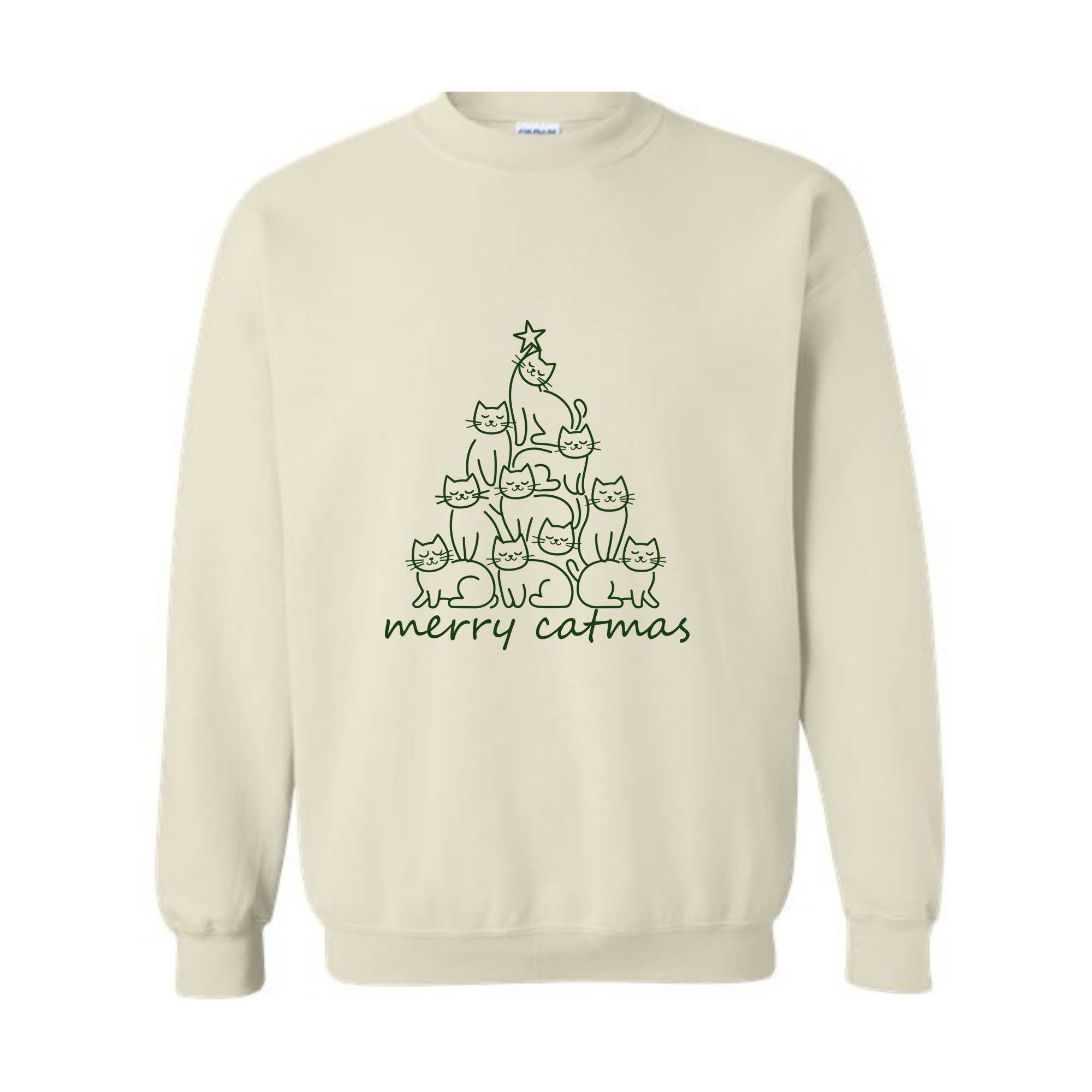 Merry Catmas Sweatshirt, Cat Lover Gift For Christmas, Christmas Sweat, Holiday Sweatshirt