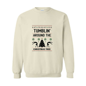 Tumblin' Around the Christmas Tree Sweatshirt, Gymnastics Gifts