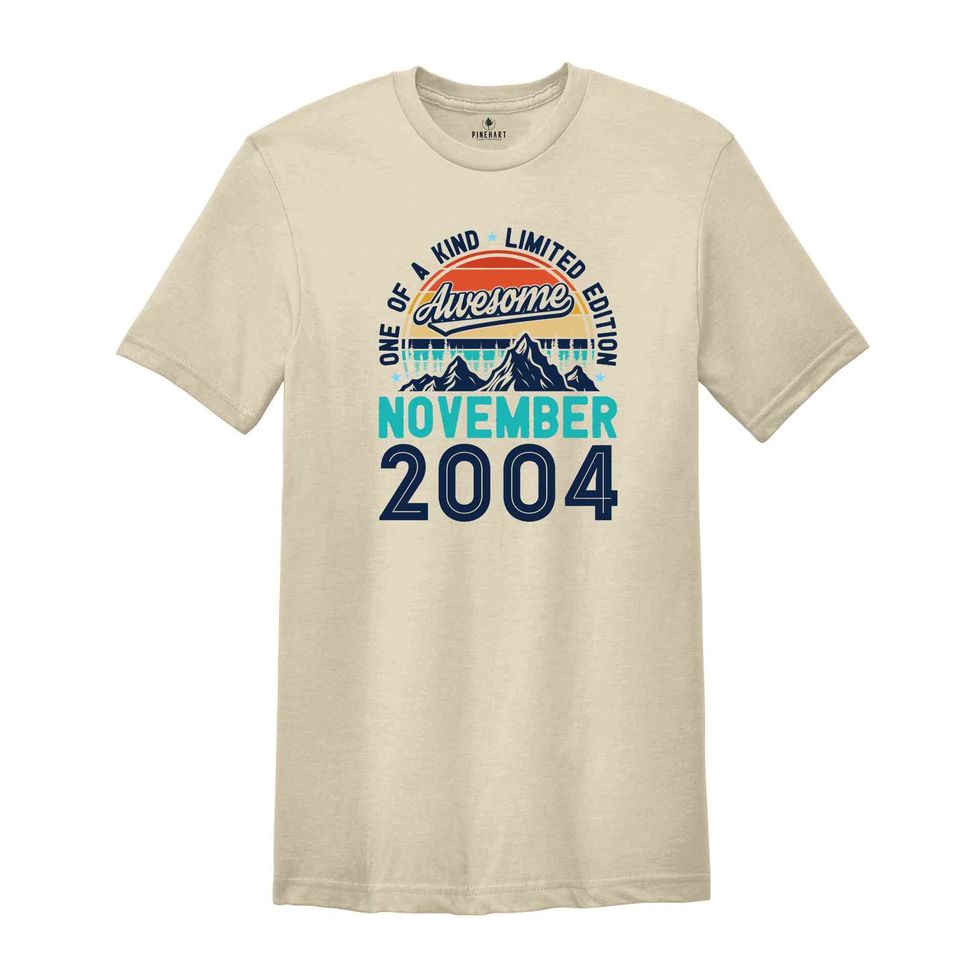 One Of A Kind Limited Edition Birthday 2004 Shirt, 20 Years Old Shirt, Birthday Party Shirt, Birthday Shirt, Family Birthday Party