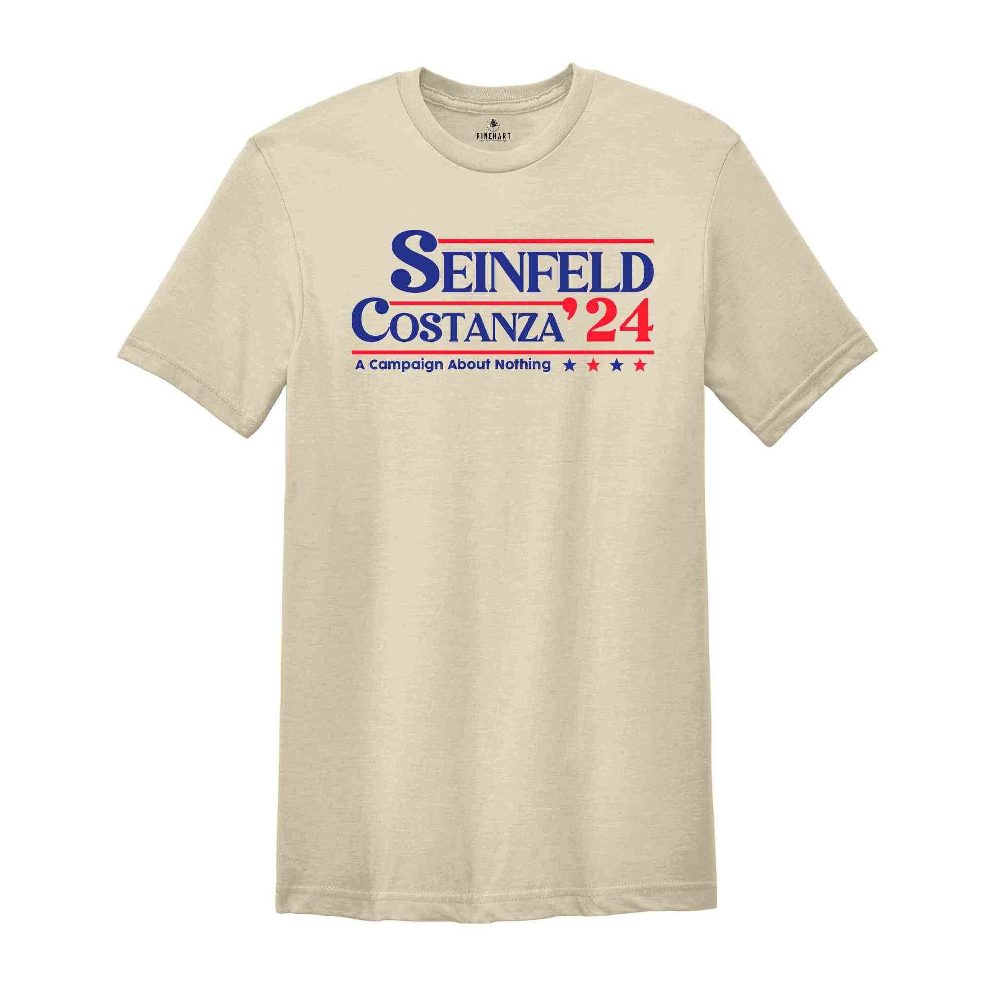 Seinfeld and Costanza Election 2024 Shirt, A Campaign About Nothing Shirt, Seinfeld Shirt, Seinfeld Gift, Funny Democrat Shirt