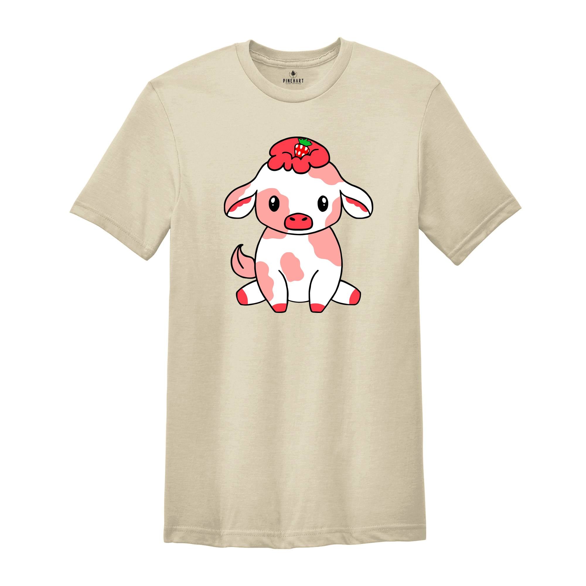 Strawberry Cow Shirt, Cow Lover Shirt, Cute Cow Shirt, Strawberry Shirt, Animal Lover Shirt, Farm Animal Shirt, Cowgirl Shirt, Howdy Shirt