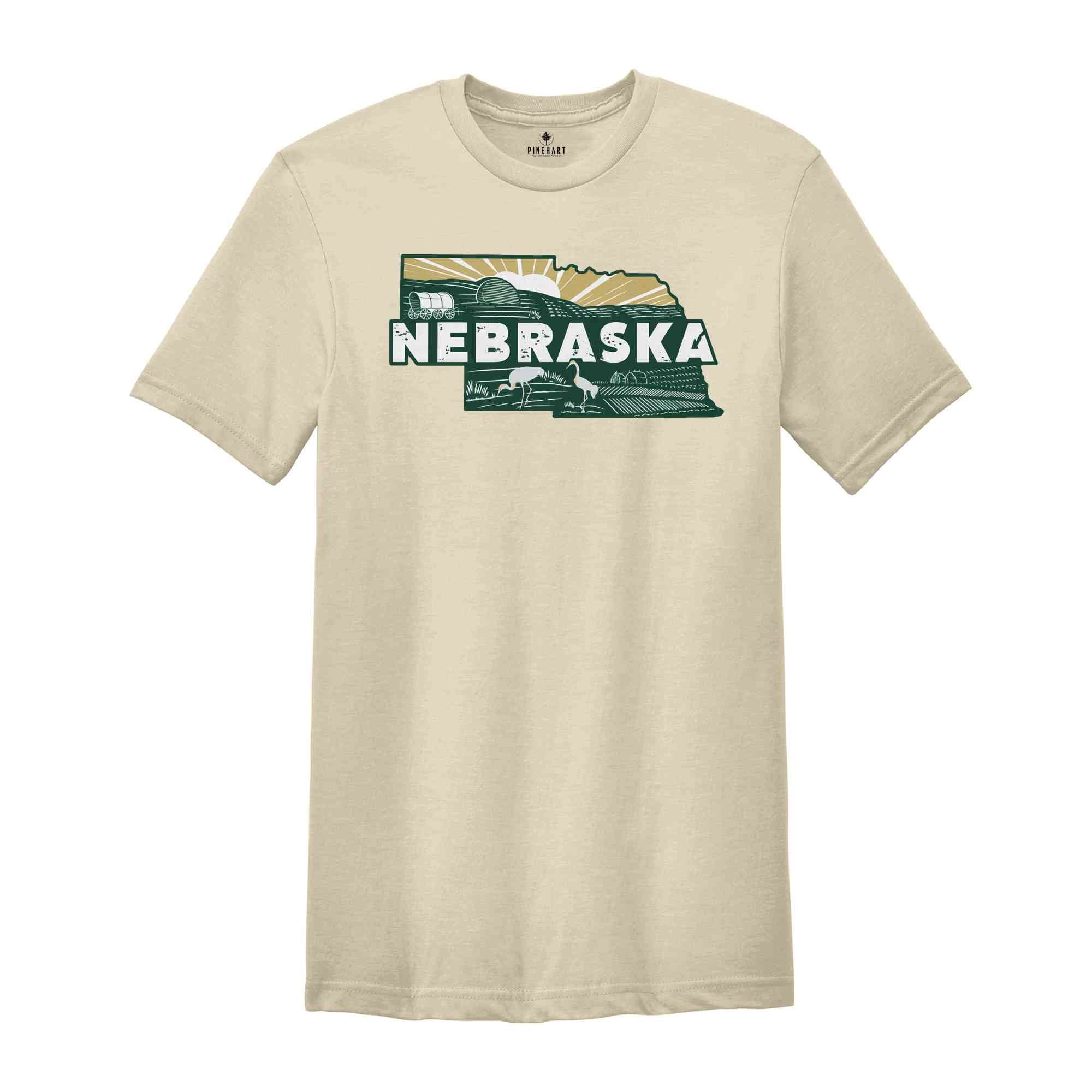 Retro State Of Nebraska Shirt, State Of Nebraska Shirt, State Shirt, Nebraska Shirt, Nebraska Lover Shirt, Family Trip Shirt, Travel Shirt