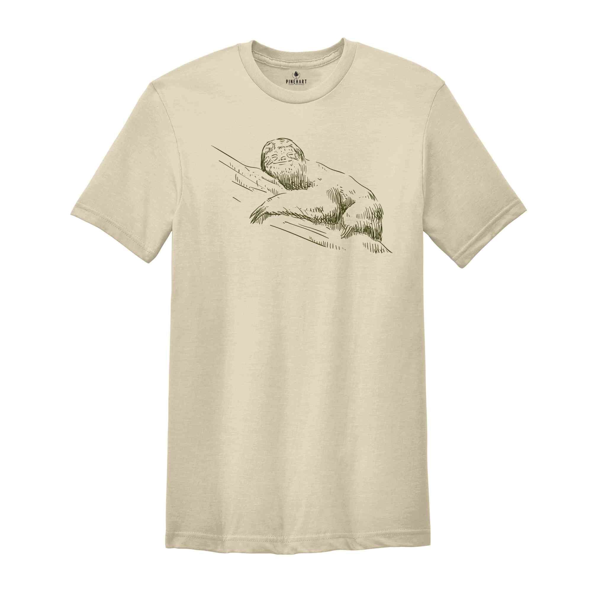 Funny Sloth Shirt, Sloth T-Shirt, Cute Animal Tee, Animal Lover Shirt, Funny Tees, Adorable Animals Tee, Lazy Person Shirt