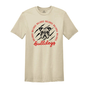 Team Mascot T-Shirt, Bulldogs Team Shirt, Bulldogs Team Spirit, Bulldogs Fan Tee, Bulldogs School Gift, Bulldogs School Spirit Top