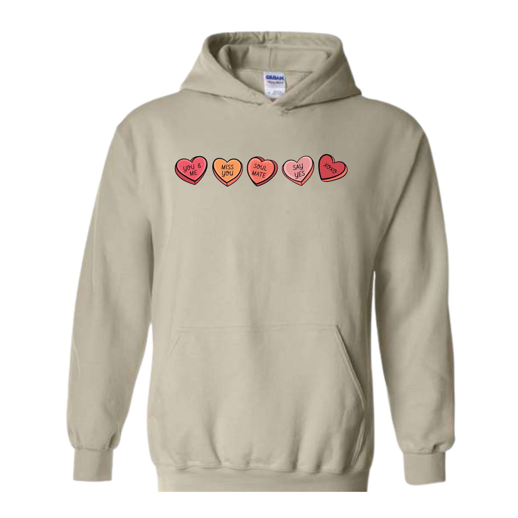 Cute Hearts Valentines Sweatshirt, Cute Valentines Day Sweater, Valentines Day Sweatshirt, Valentines Day Gifts