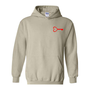 Heart Lock and Key Sweatshirt, Matching Couple Hoodie, Wedding Hoodie, Couple Valentines Gift, Love Hoodie, Valentine's Day Gift