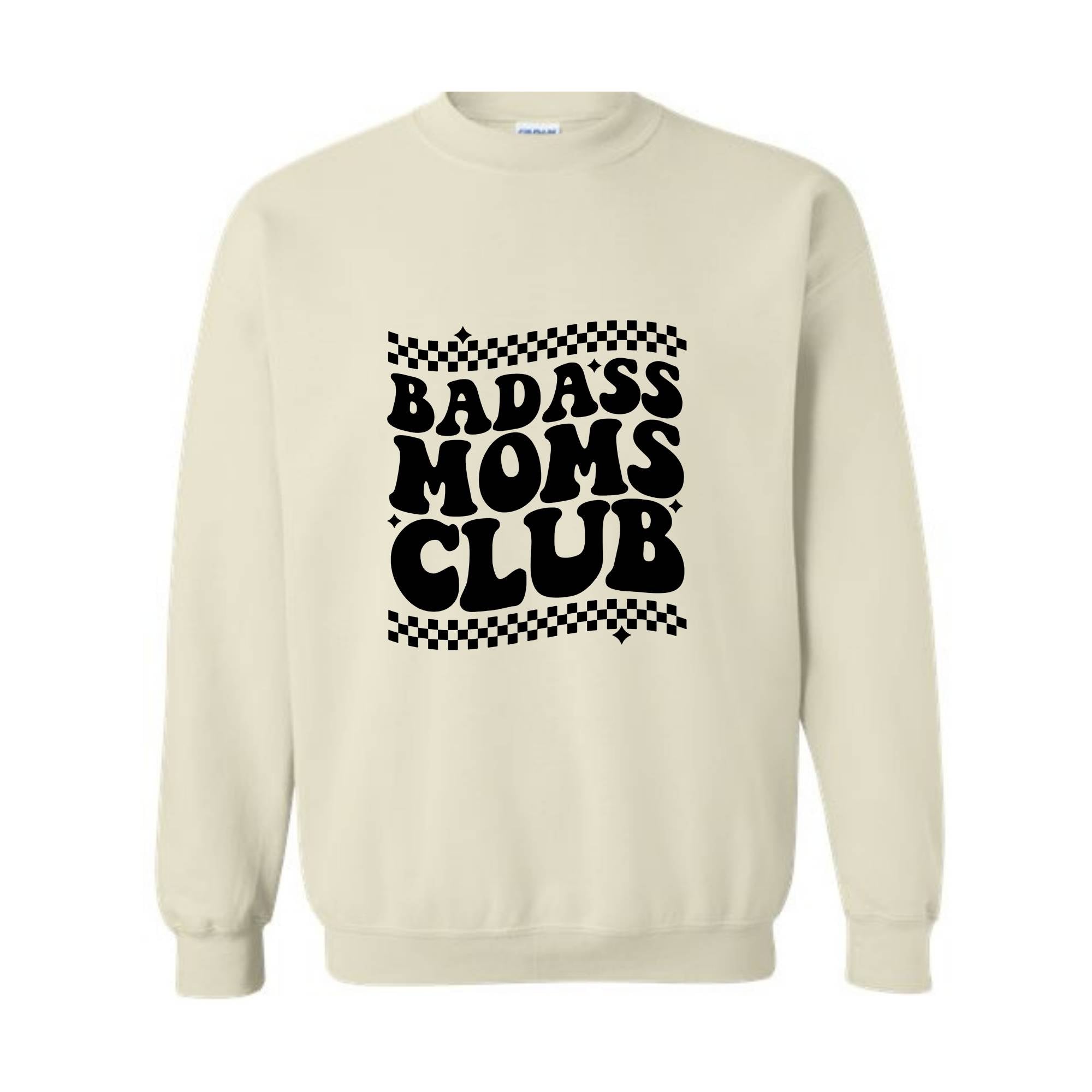 Badass Moms Club Sweat, Rock Moms Sweatshirt, Cool Moms Squad Shirt, Gothic Style Sweater, Rock n Roll Mama Pullover, Gift For Mom