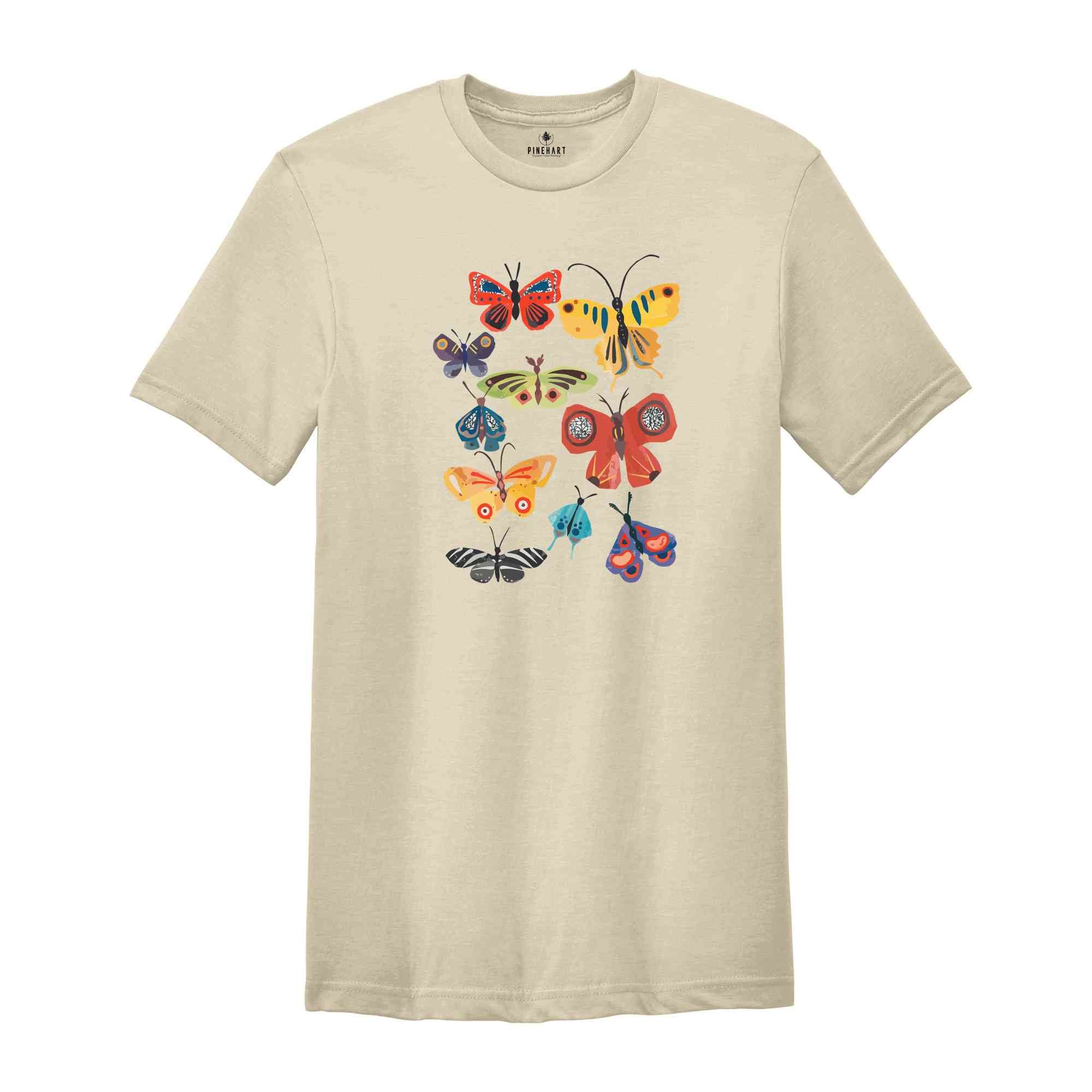 Vintage Butterflies, Garden Shirt, Butterfly Wings T-shirt, Gift For Butterfly Lover , Nature Lover Shirt