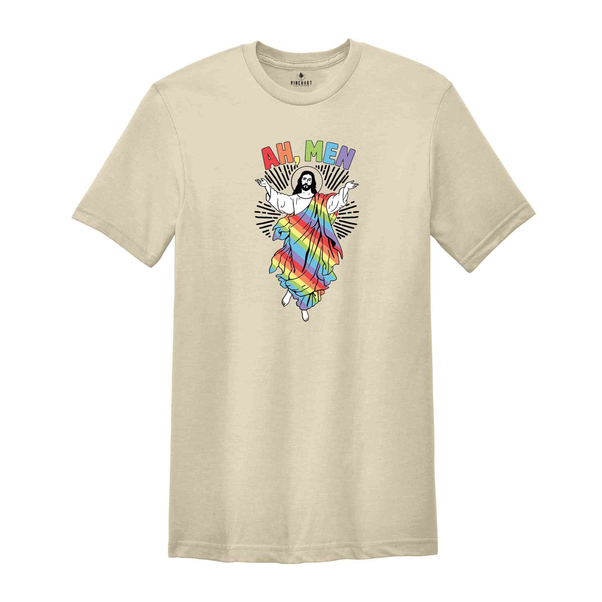 Ah Men LGBT T-Shirt, Ah Men Lgbt Vintage Shirt, LGBT Christian T-Shirt, LGBT Tee, Ah Men T-Shirt, Gay Shirt, Lgbt Gifts