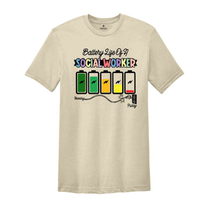 Social Worker Shirt, Battery Life Of A Social Worker, Social Worker Gift, School Social Worker Shirt, Funny Social Worker Shirt