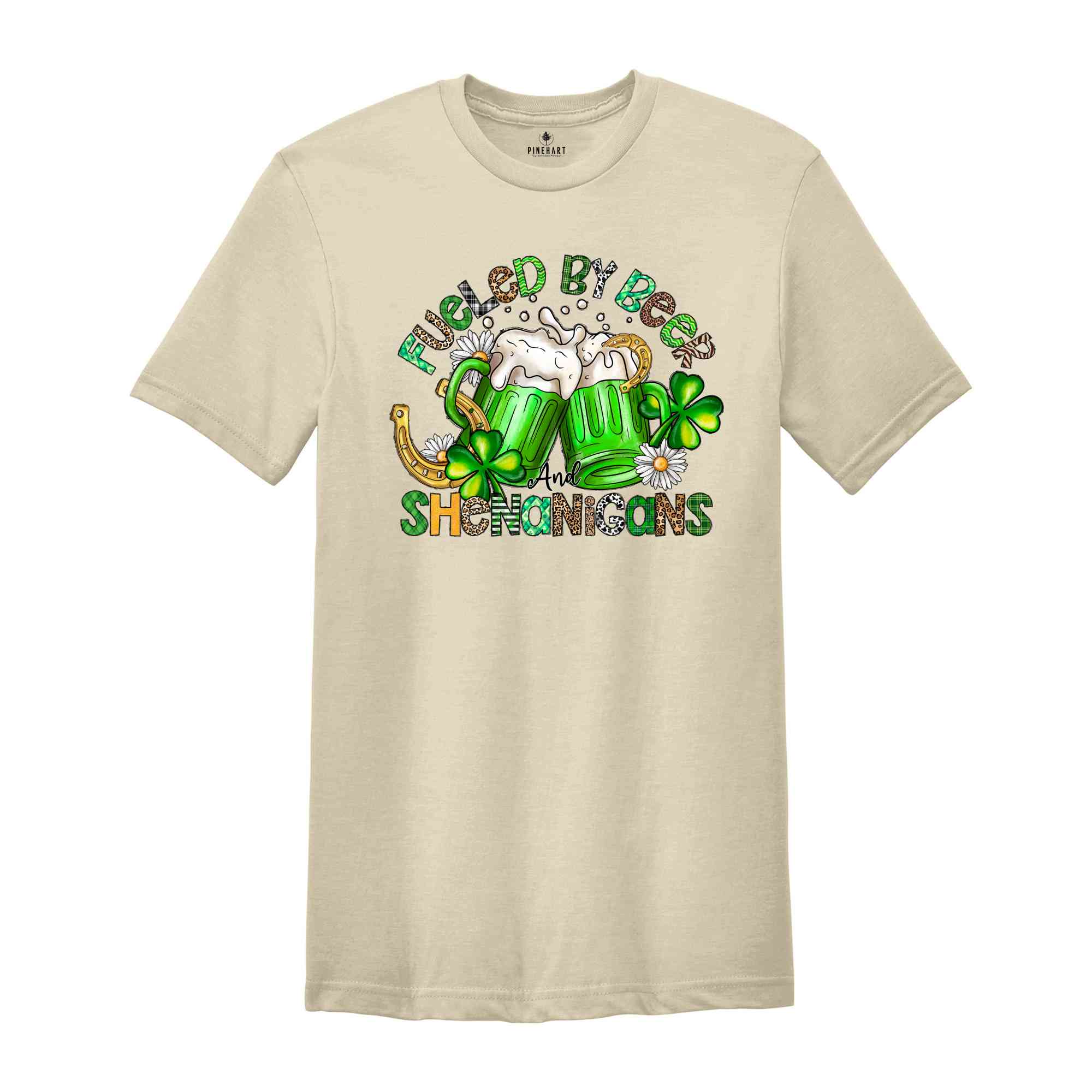 Fueled By Beer And Shenanigans Shirt, St. Patrick's Day Shirt, Feeling Lucky Shirt, Beer Shirt, Shamrock Shirt, Saint Patrick