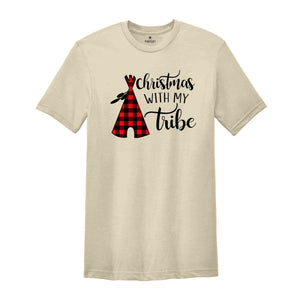 Christmas With My Tribe Shirt, 2025 Christmas T-Shirt, Family Christmas Shirt, Couple Christmas Shirt, Holiday Shirt