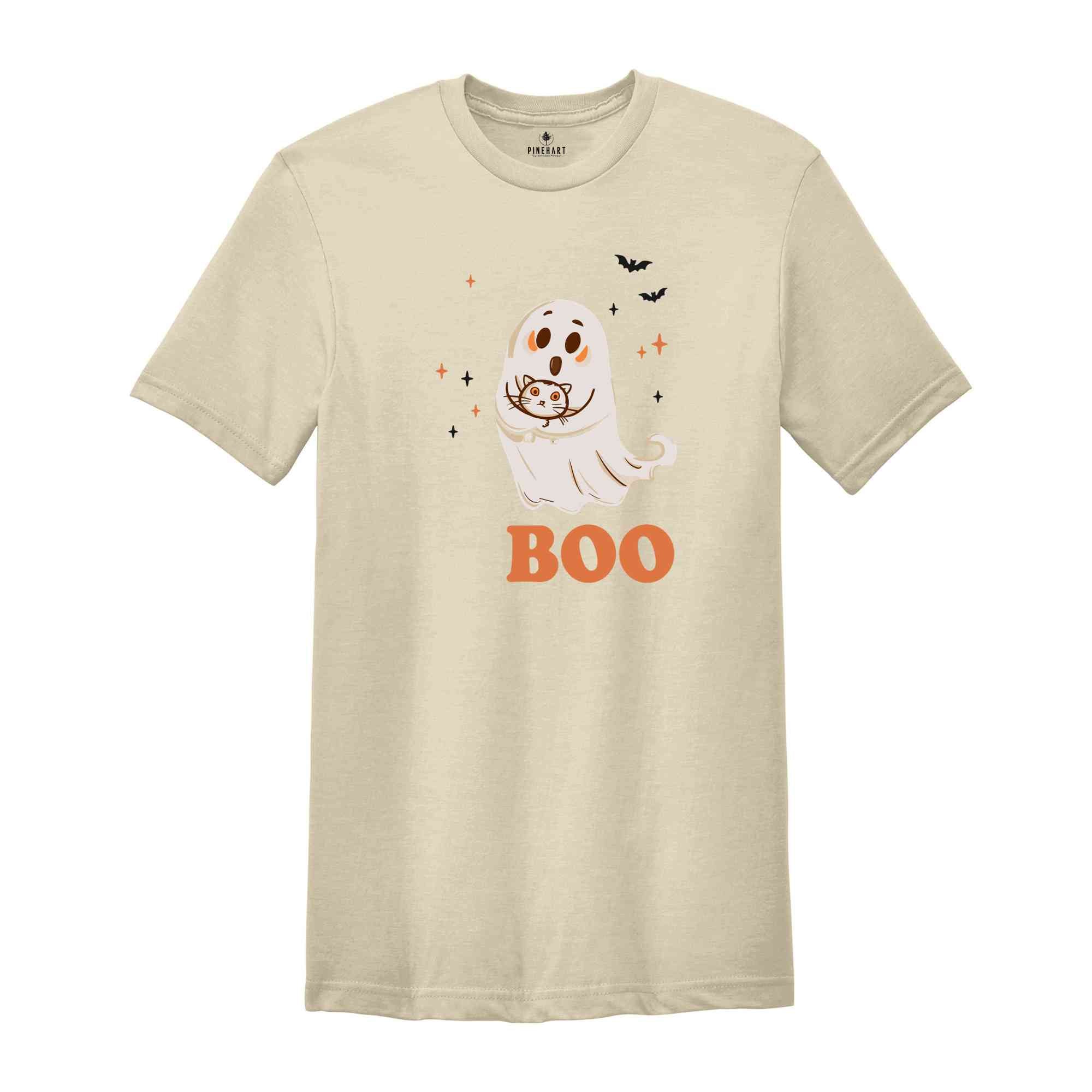 Halloween Ghost Shirt, Cute Ghost Shirt, Halloween Shirt, Cute Fall Shirt, Spooky Season Shirt, Gift For Halloween, retro halloween Tee