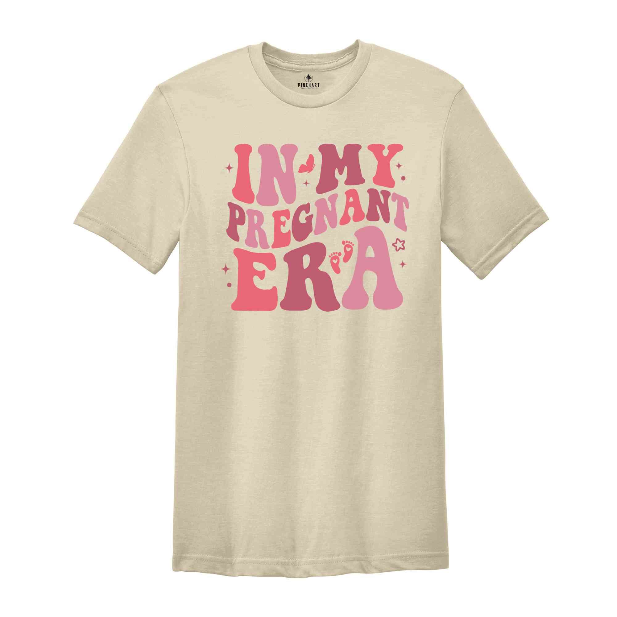 In My Pregnant Era Shirt, New Pregnancy Reveal Shirt, Mother’s Day Shirt, Baby Announcement Shirt, Baby Shower Shirt, New Mom Shirt