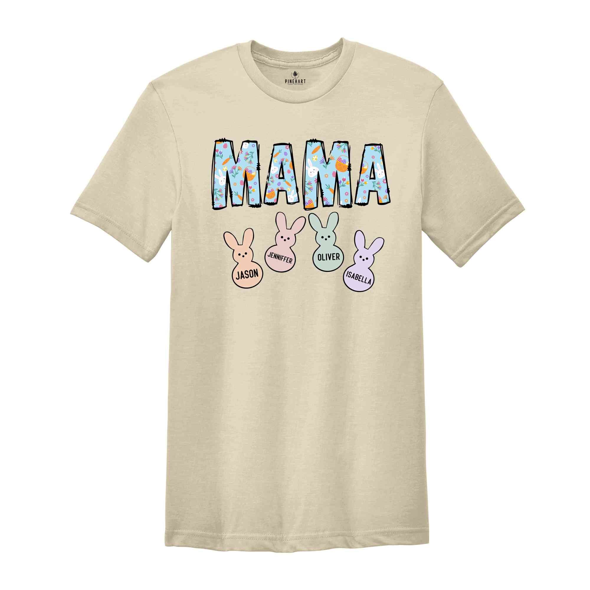 Custom Easter Mama With Kids Names Shirt, Mama Easter Shirt, Mom Easter Shirt, Cute Bunny Shirt, Easter Shirt, Easter Gift