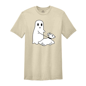 Halloween Ghost Dog Shirt, Dog Owner Ghost Tee, Funny Halloween Shirt, Ghost Dog Halloween Tee, Animal Lover Halloween Shirt, Funny Dog Tee