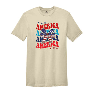 Coquette 4th of July Shirt, American Flag Shirt, USA Shirt, Retro 4th of July Tee, Vintage American Shirt