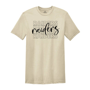 Raiders Written Team Mascot Shirt, Raiders Team Shirt, Raiders Team Spirit Shirt, Raiders Fan Tee, Raiders School Spirit