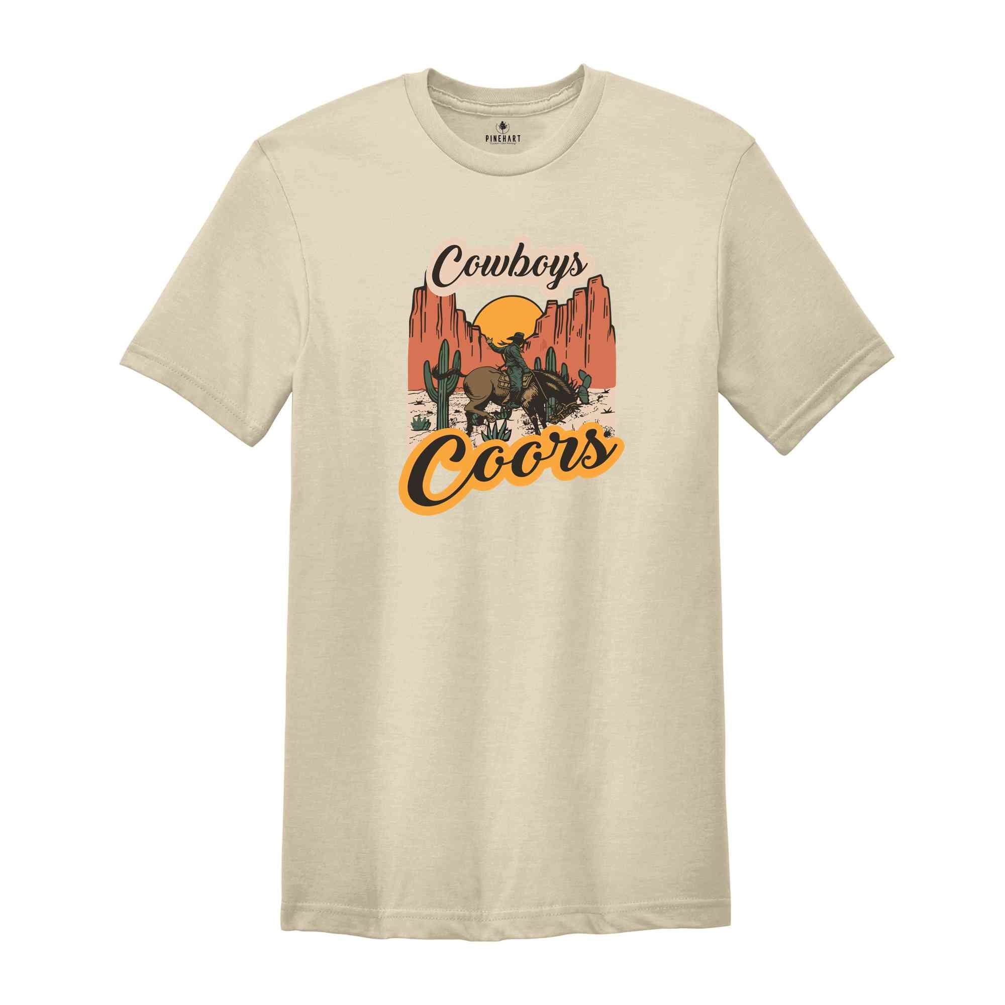 Coors Cowboys Shirt, Western Cowboy T-shirt, Retro Cowboy Shirt, Western Cowgirl Vibes Tee, Vintage Western Shirt