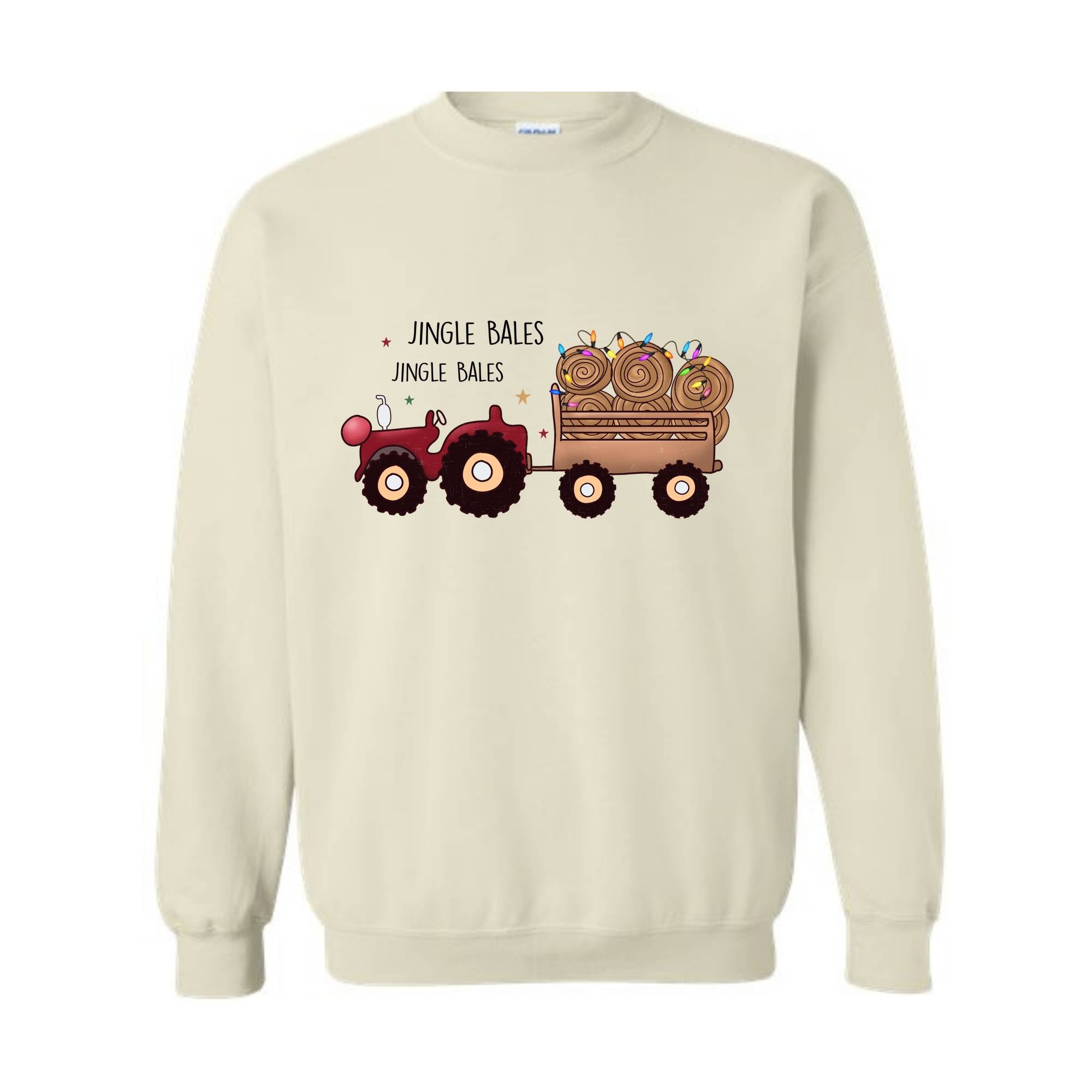 Jingle Bales Jingle Bales Sweatshirt, Christmas Sweatshirt, Farming Sweatshirt, Christmas Farmer Sweatshirt, Christmas Lights