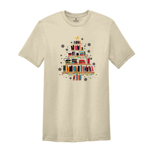 Christmas Book Tree Shirt, Librarian Christmas Shirt, Book Lover Shirt, Pine Tree Shirt, Christmas Gift, Bookworm Shirt, Reading Shirt